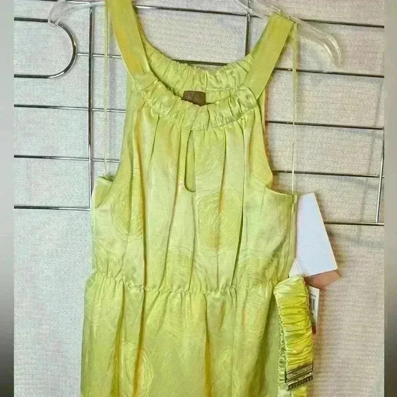 AliRo chartreuse cocktail dress - Picture 2 of 10